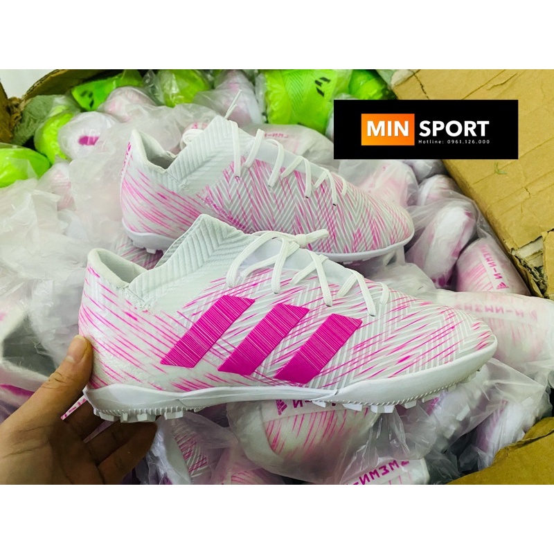 Giày đá bóng Nemeziz Trắng hồng TF, Giày bóng đá nam