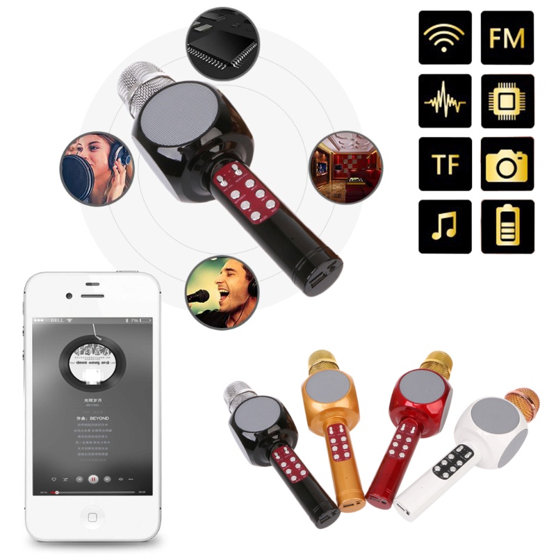 Micro Bluetooth Không Dây Có Đèn LED Và Phụ Kiện Cho Điện Thoại