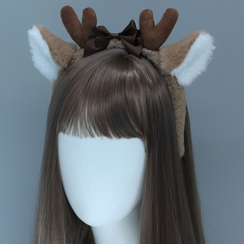 Băng Đô Cài Tóc Hình Tai Tuần Lộc Dễ Thương Cho Nữ