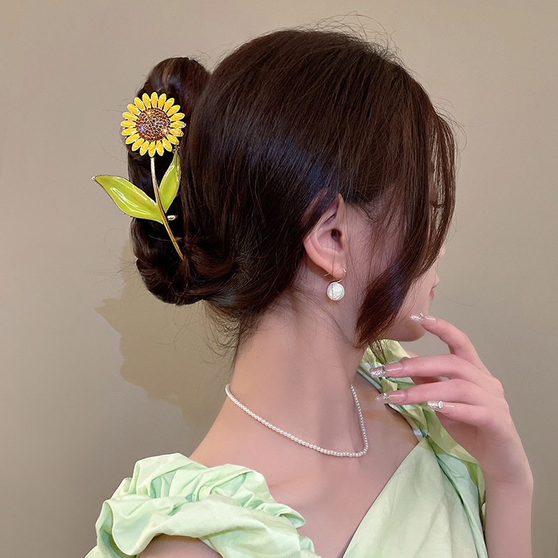 Haimeikang Kẹp Tóc Hình Hoa Đính Ngọc Trai Giả Thời Trang Cho Nữ