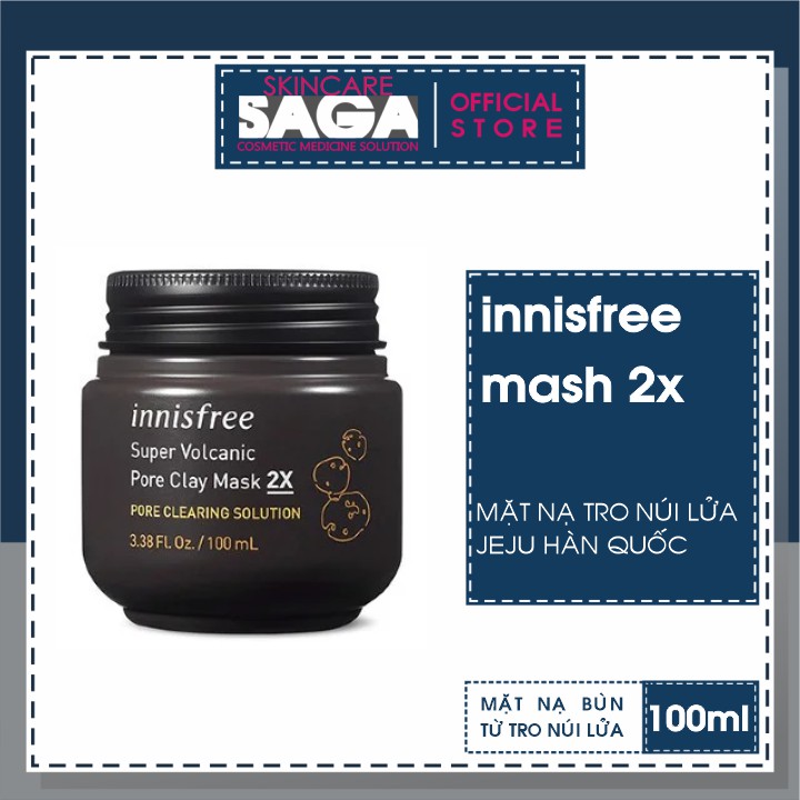 [Bán Lẻ Giá Sỉ] Mặt Nạ Tro Núi Lửa Innisfree Super Volcanic Pore Clay Mask 2X – Chính hãng
