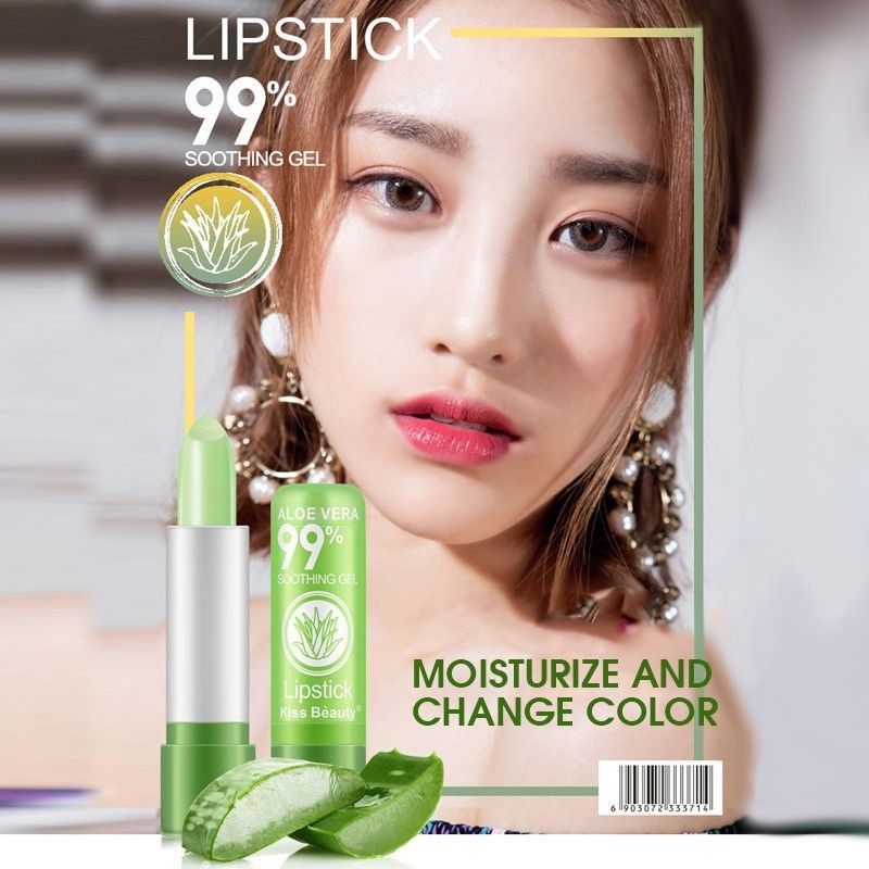 Son dưỡng hồng môi tinh chất lô hội 99% kiss beauty