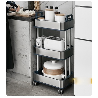Kệ inox để đồ đa năng cao cấp 31- kệ nhiều ngăn- kệ nhà bếp- kệ nhà tắm có bánh xe