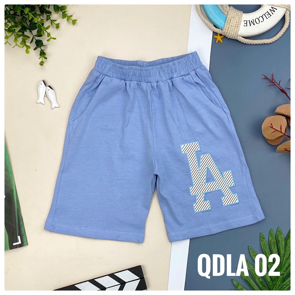 Quần cotton bé trai LITIBABY, in chữ LA, size đại 8/16 tuổi