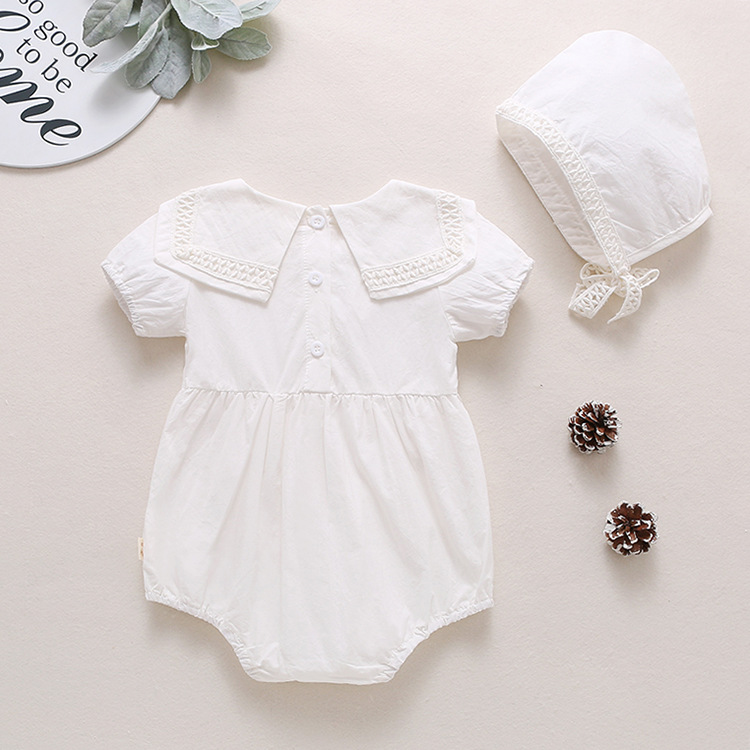 Set áo liền quần và mũ trùm đầu bé gái xinh xắn thoải mái