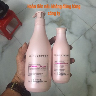#l'oreal_pháp Combo dầu gội xả giữ màu nhuộm màu Loreal Professionnel Paris Vitamino color radiance (500ml + 200ml)