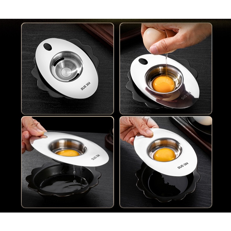 Dụng Cụ Tách Lòng Đỏ Trứng DIY Bằng Thép Không Gỉ 304