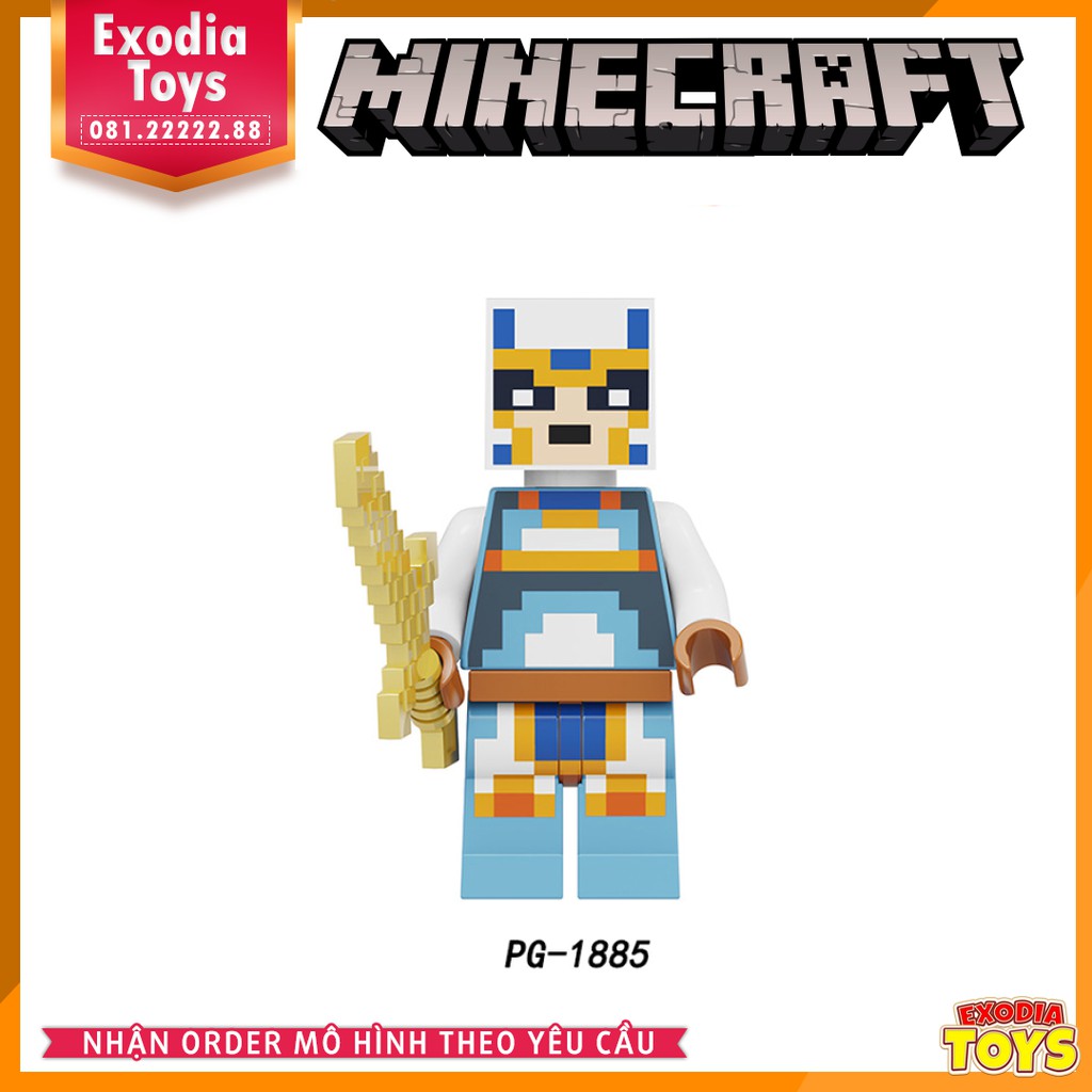 Xếp hình Minifigure nhân vật trò chơi Minecraft - Đồ Chơi Lắp Ghép Sáng Tạo - POGO PG8214