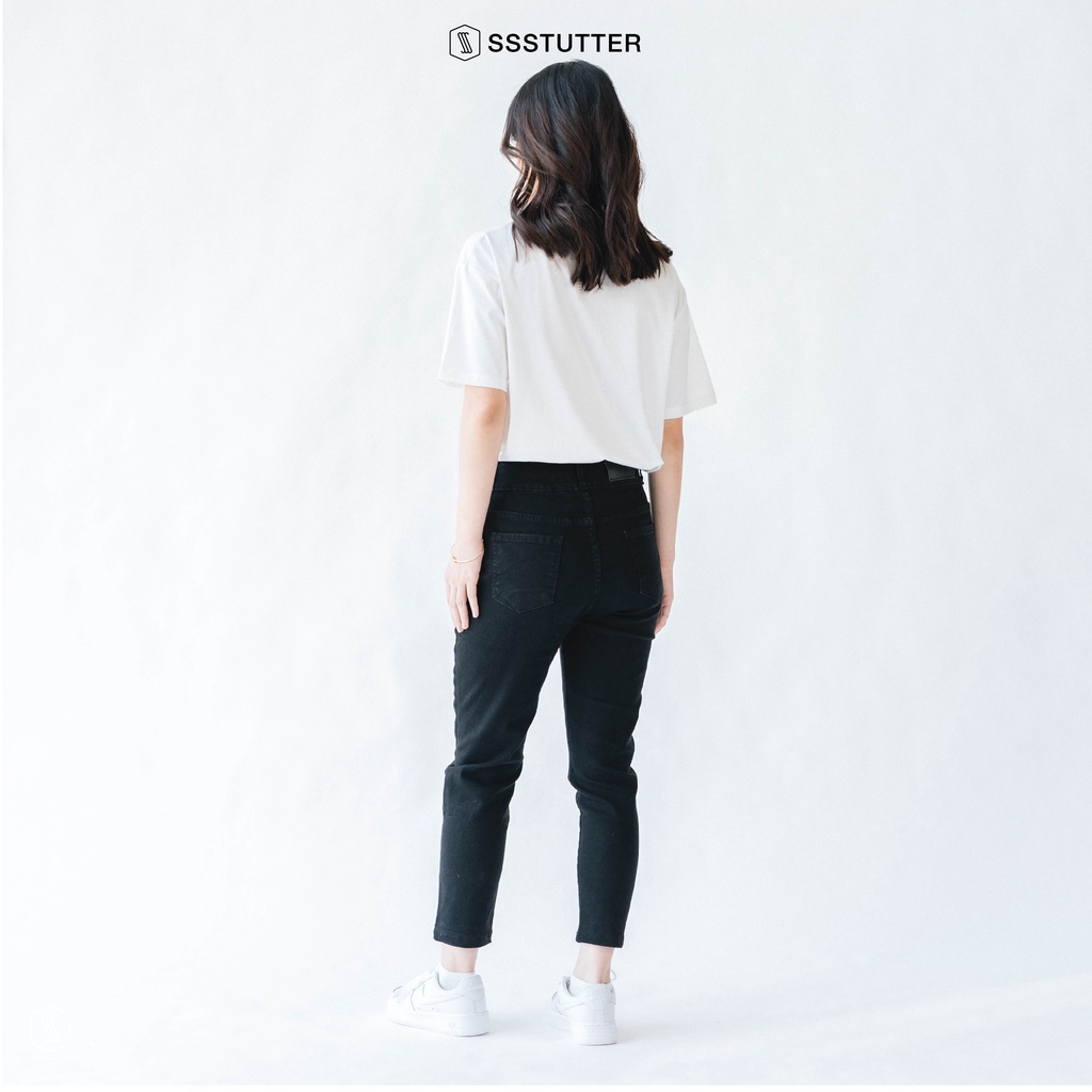 Quần jeans nữ SSSTUTTER cạp cao ống ôm High Waist Jeans