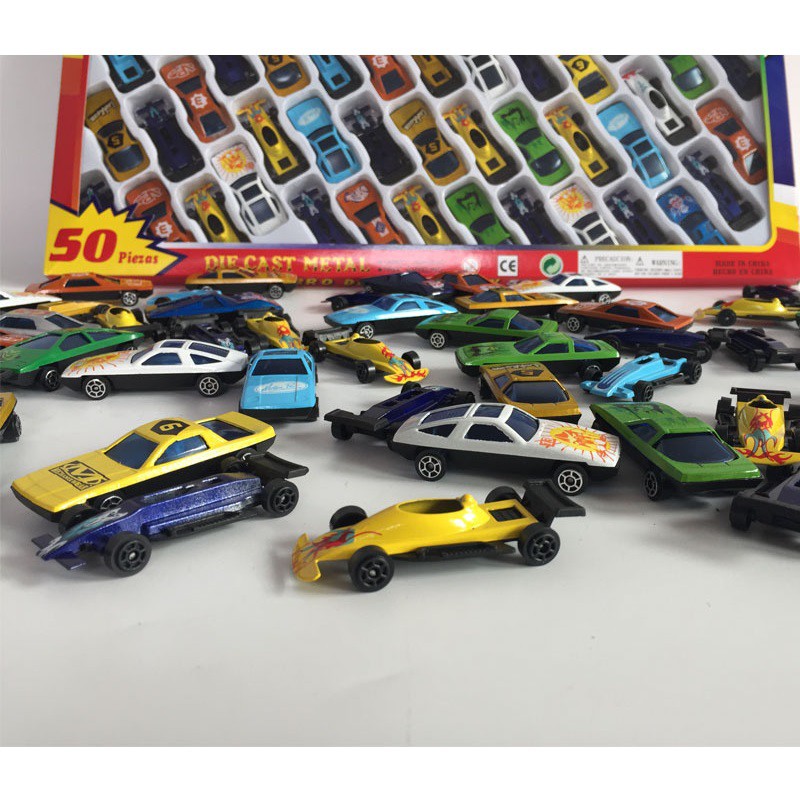 Set 50 mô hình ô tô bằng sắt cao cấp, siêu bền cho bé - GutyKids