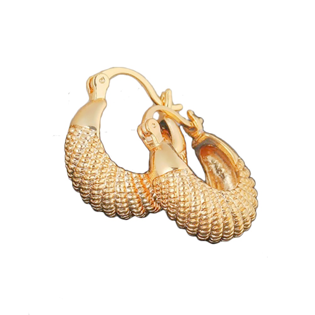 Hoa tai dạng vòng bản lớn mạ vàng/ bạc nổi bật thời trang