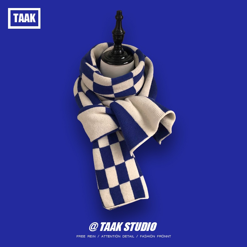 Khăn Choàng Len Dệt Kim Dày Dặn Giữ Ấm Mùa Đông Phiên Bản Hàn Quốc Cho Nữ Sinh