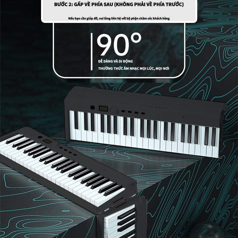 Đàn piano điện gấp 88phím Konix đa chức năng , kết nối bluetooth không dây, chất lượng bền bỉ