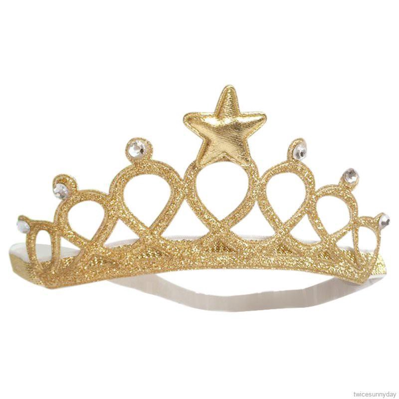 Băng đô vương miện co giãn xinh xắn cho bé gái