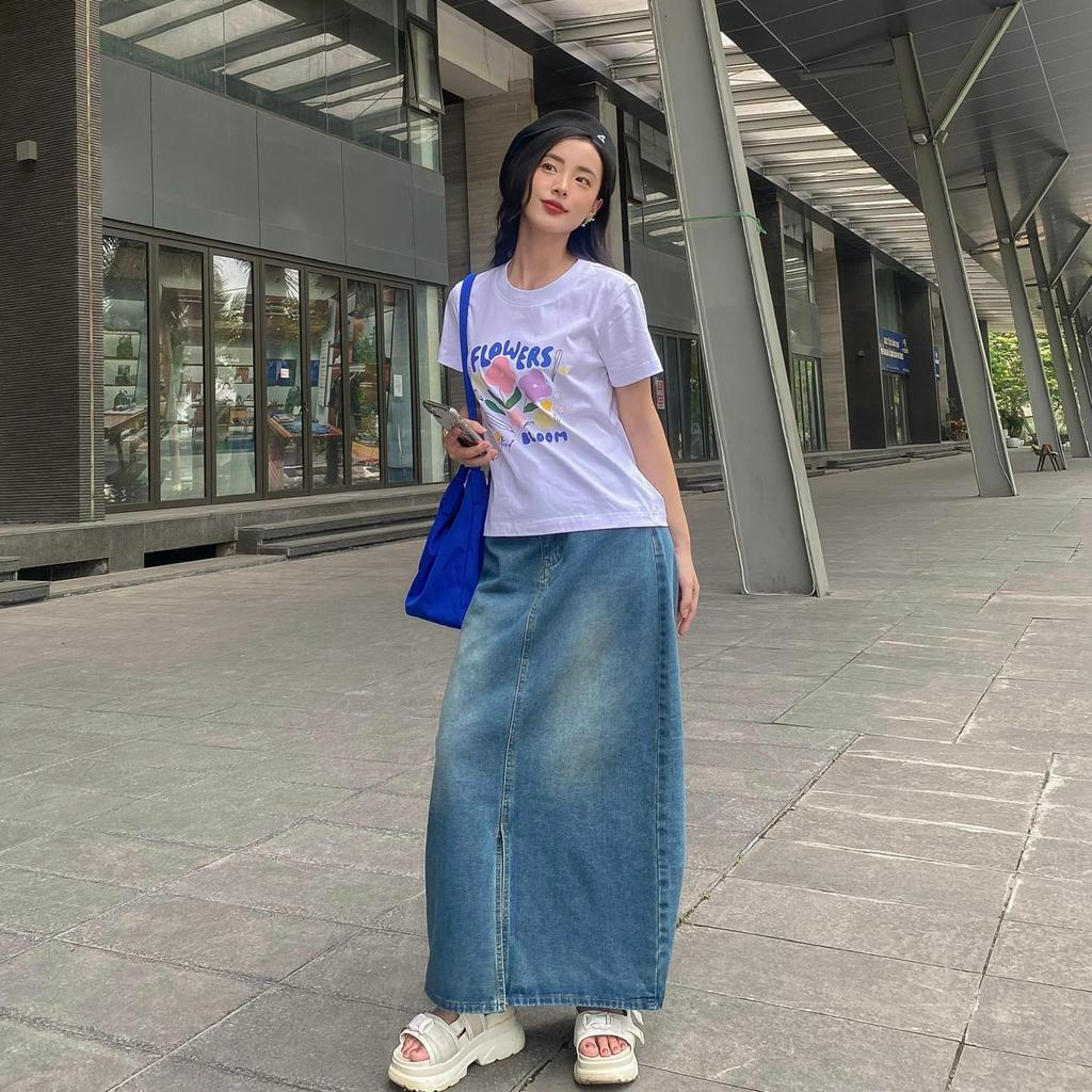Áo Baby Tee &quot;Flowers&quot; SHINE CLOTHES, Áo thun baby tee họa tiết in vườn hoa nhiều màu hot 2023
