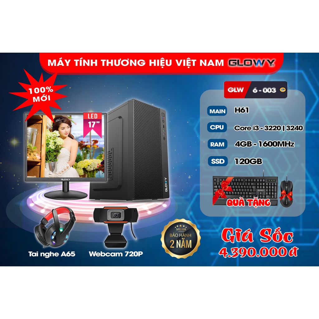 Bộ máy Tính Văn phòng, học tập, chơi game, Giải trí đủ cấu hình - Cam kết Chất lượng - Bảo hành 24 tháng!