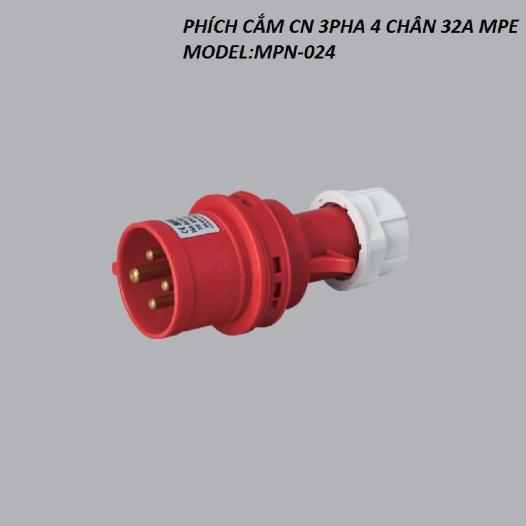 PHÍCH CẮM CÔNG NGHIỆP 3PHA 4 CHÂN 16A,32A MPE