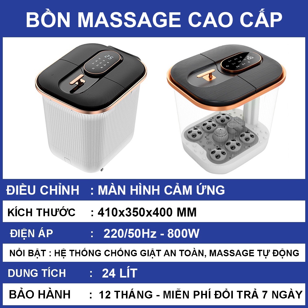 Bồn ngâm chân massage METAMO cao cấp giúp bạn thư giãn hiệu quả, chậu ngâm chân mát xa hồng ngoại kèm sục khí