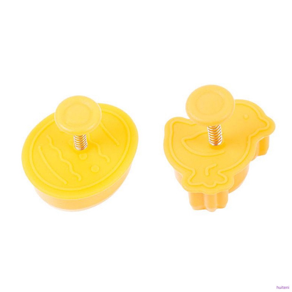 Set 4 Khuôn Nhấn Tạo Hình Bánh Quy Hình Động Vật 3d Bằng Nhựa