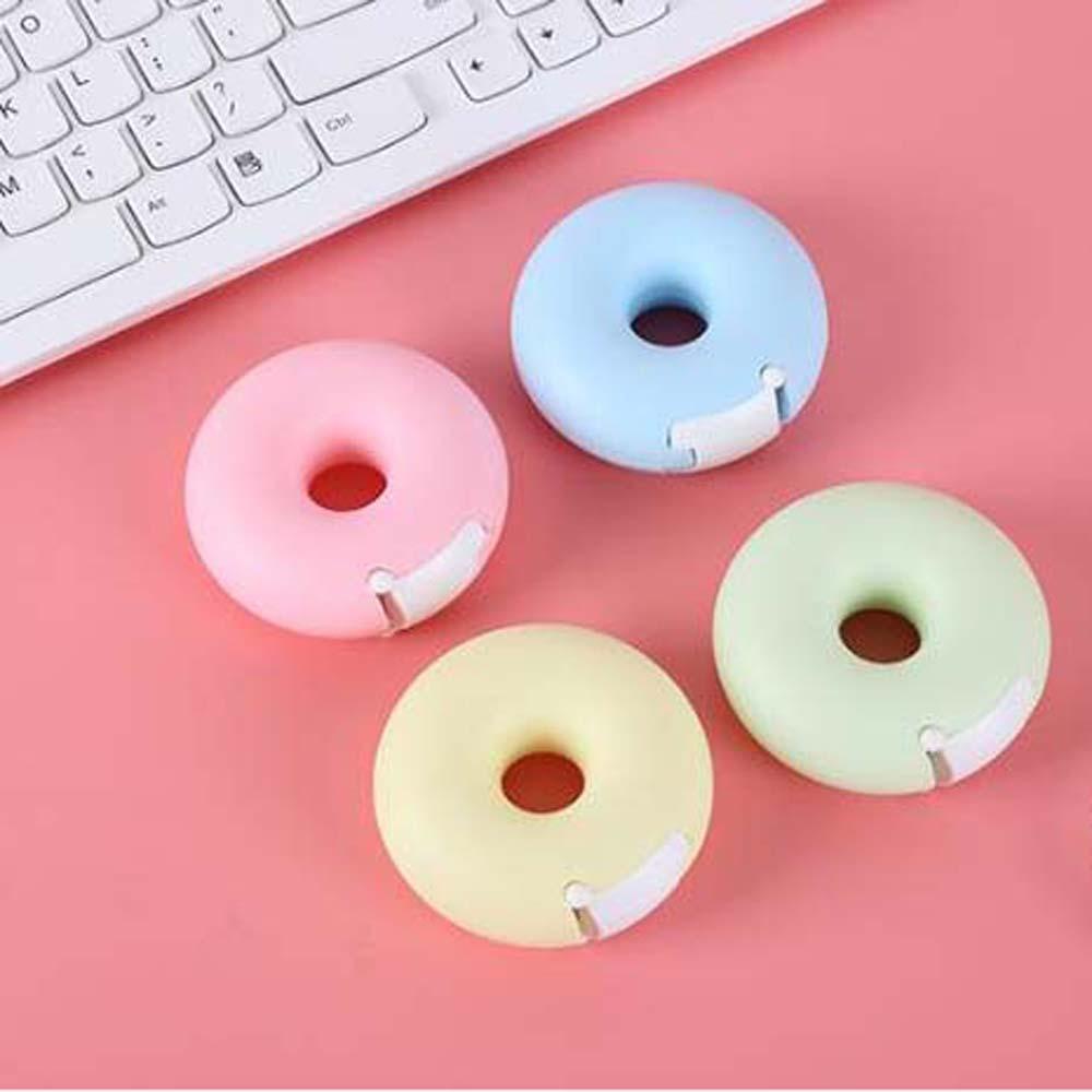 Dụng Cụ Cắt Băng Keo Hình Bánh Donut Màu Sắc Ngọt Ngào Tiện Dụng Cho Trường Học / Văn Phòng