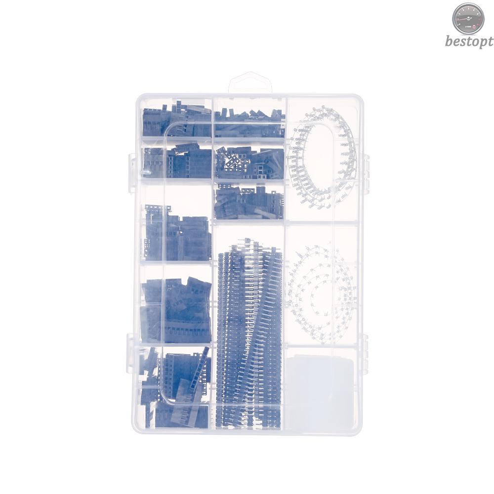 B&O 1450PCS 2.54mm PCB Jumper Wire Pin Header Connector Female Male 40Pin Box Packaging Kit Electronic Components Set for Arduino Dupont