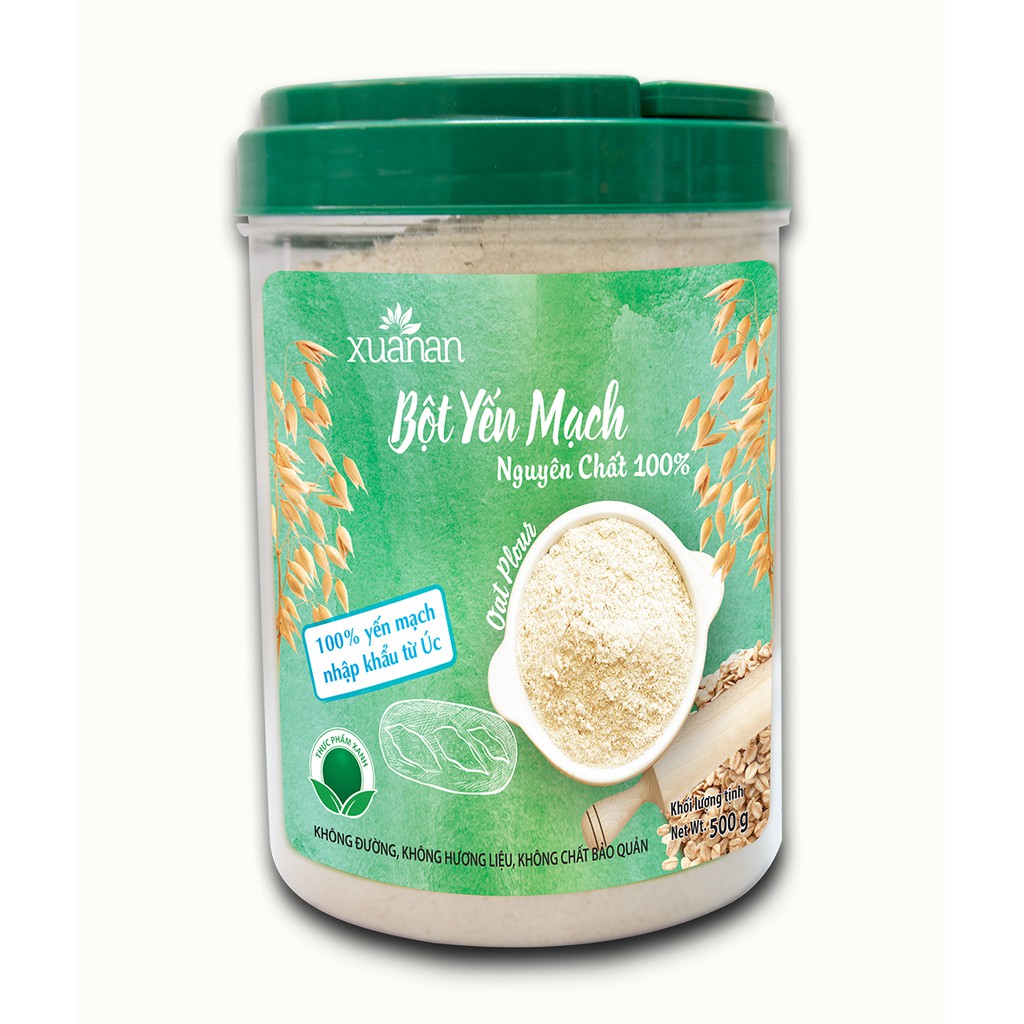 Bột Yến Mạch Nguyên Chất Xuân An - Ăn dặm - Ăn kiêng - 500g (Kèm quà tặng Gói yến mạch -150 gam)