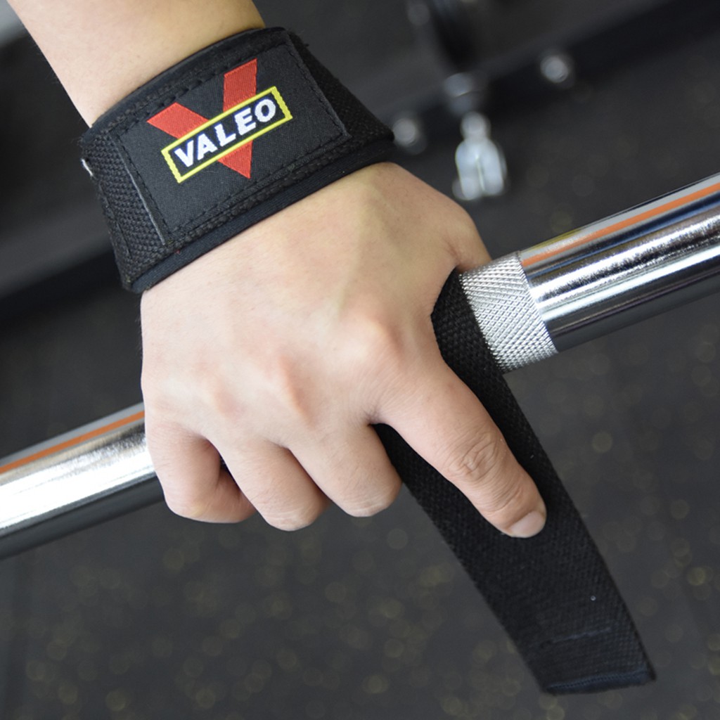 Dây kéo lưng Lifting Straps Valeo hỗ trợ tập thể hình, gym