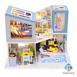 Mô hình căn nhà DIY lắp ráp cho nhà búp bê