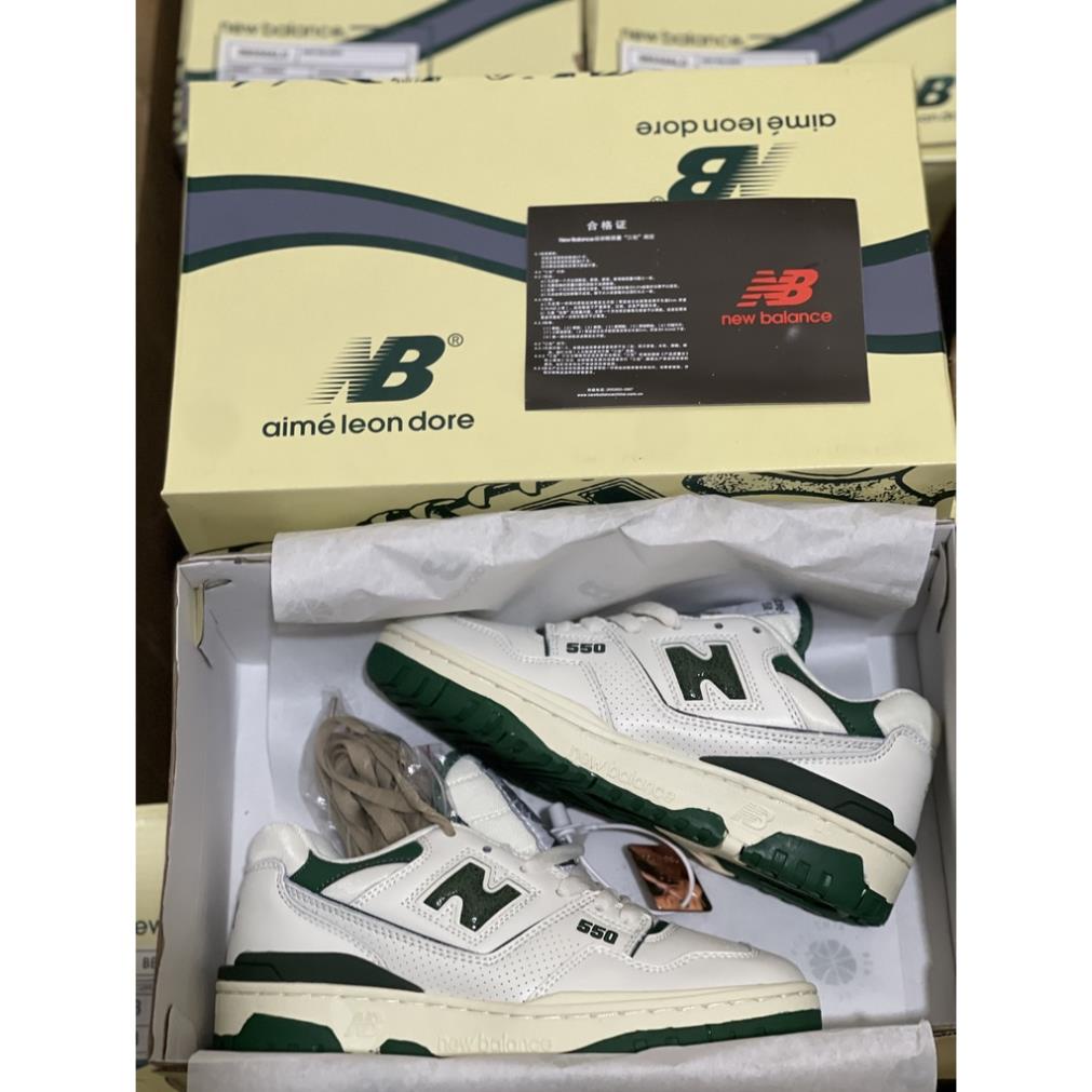 Giày New Balance 550 nb aimé leon dore | phối màu Green White | Bản cao cấp Full Bill, Box, Giấy gói ✌️🏻