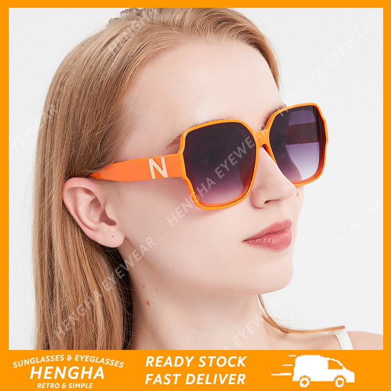 (HENGHA) Kính Râm Thời Trang Thiết Kế Mới Gọng Chữ N Màu Cam