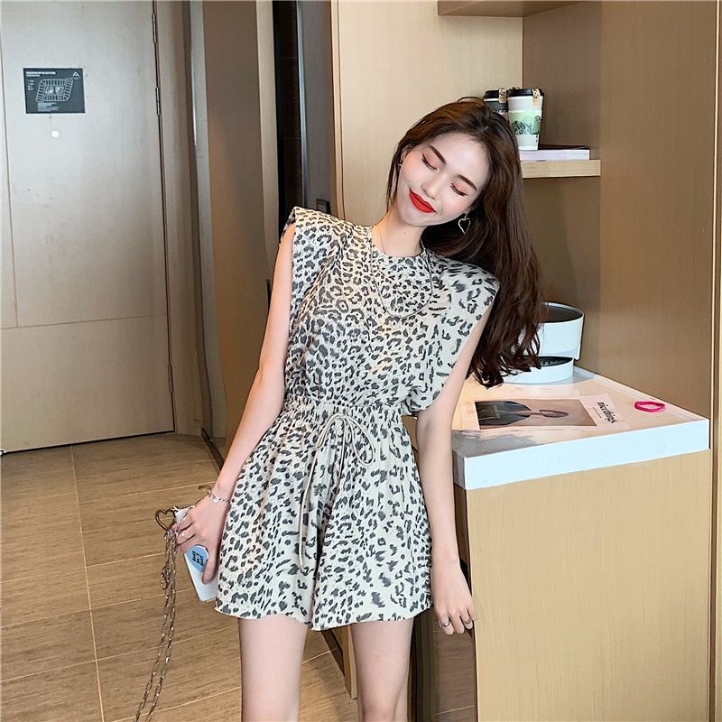 Đầm PERTY in họa tiết da báo phong cách Hong Kong thời trang cá tính dành cho nữ