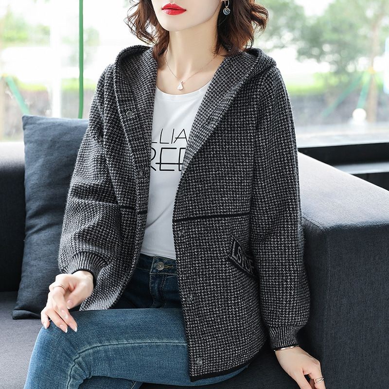 Áo Khoác cardigan Mỏng Có Nón Trùm Đầu Thời Trang Xuân Thu Năm Mới 2021