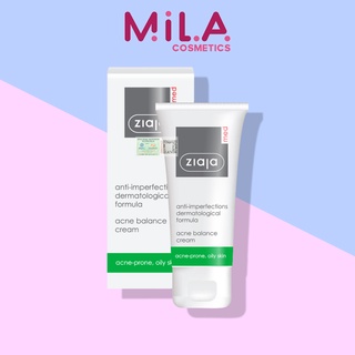 Kem Dưỡng Ngừa Mụn Trứng Cá  Ziaja Med Anti-imperfections Dermatological Formula Acne Balance Cream 50ml
