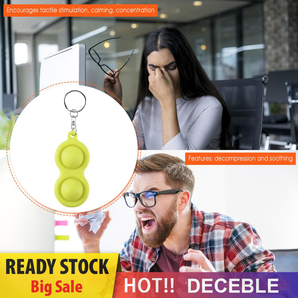 Pop It Fidget Đồ chơi Simple Dimple Fidget Đồ chơi Keychain, Stress Relief Sensory Đồ chơis for Kid Adult