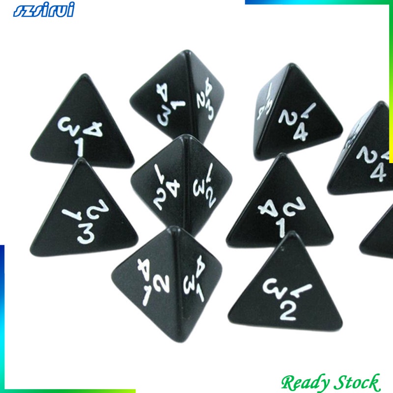 10 Xúc Xắc 4 Mặt D4 Bằng Polyhedral Số Lượng Cao
