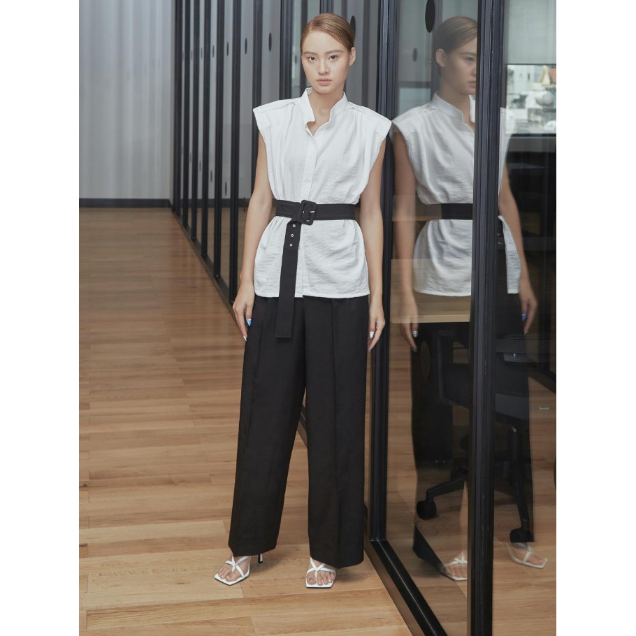 COCO SIN - Áo Sơ Mi Trắng Độn Vai Không Kèm Belt | BigBuy360 - bigbuy360.vn