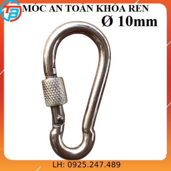 Móc xích Chốt Ren An Toàn INOX [ Phi 10mm ] CÁP THÉP Thái Bình VinàN