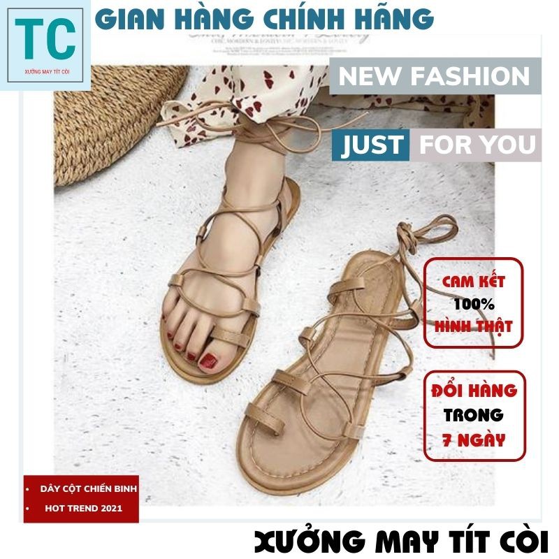 Sandal chiến binh ,Sandal Dây Cột Chiến Binh Thời Trang Siêu Phẩm Trend 2021 có thể buộc dây nhiều kiểu siêu xinh