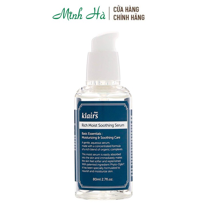 Serum Dear Klairs Rich Moist Smoothing 80ml cấp ẩm giúp căng mướt da