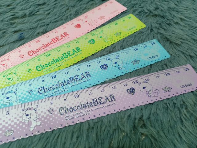 Thước sắt Chocolate bear 20cm