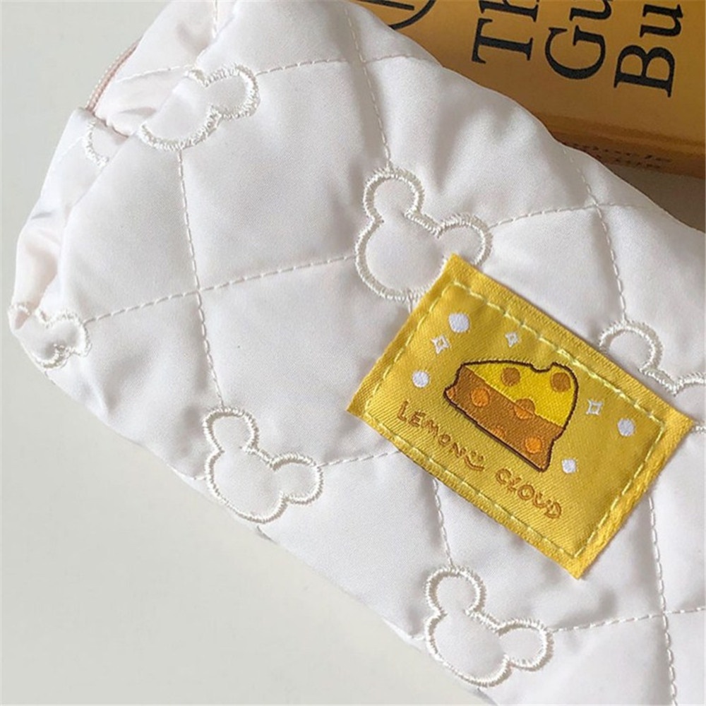 Túi Đựng Bút Hình Phô Mai Trắng Đen Dung Tích Lớn