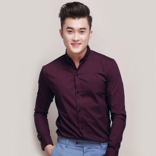 _ Sơ mi trơn lụa nến, không nhăn, không bai màu, mềm mịn mát