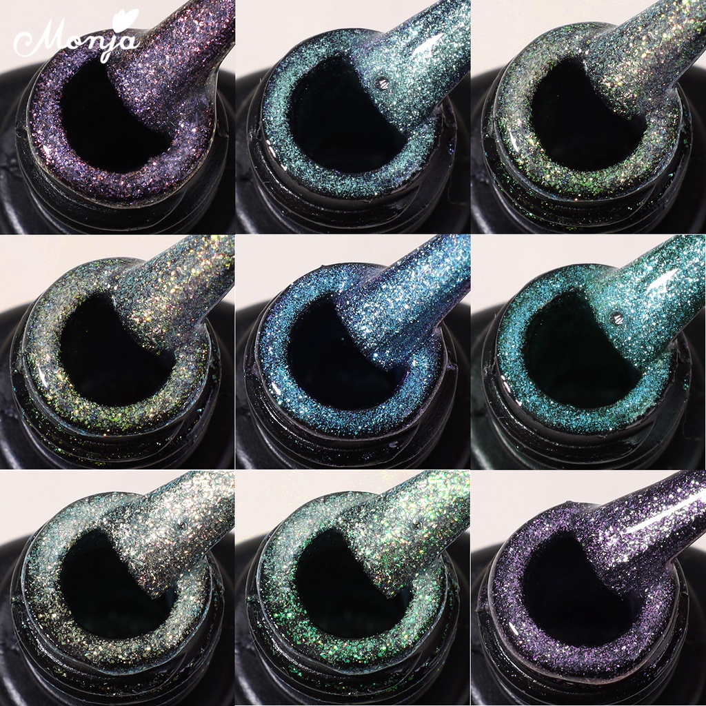 Gel sơn móng tay Monja 8ML tạo hiệu ứng lấp lánh đẹp mắt chuyên dụng với 9 màu sắc tùy chọn