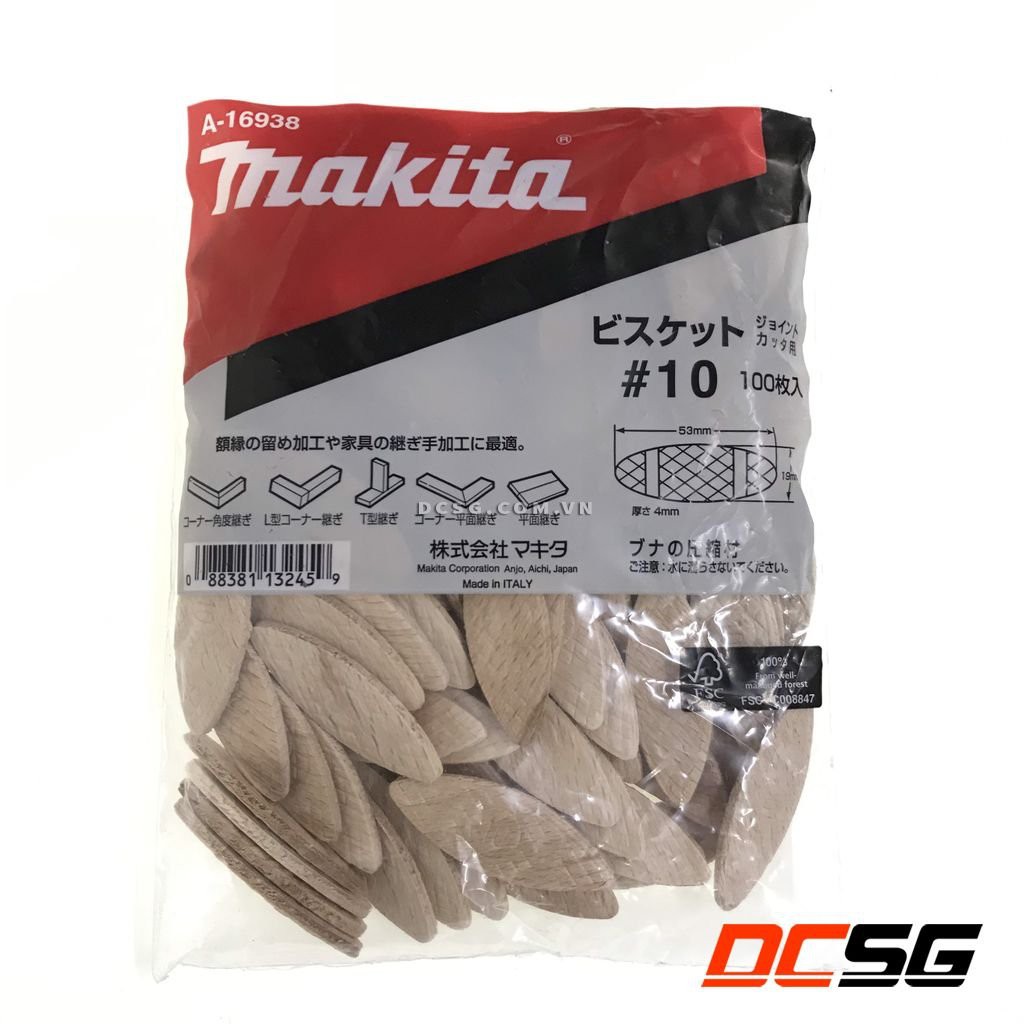 Miếng ghép mộng bánh quy #0-#10-#20 Makita