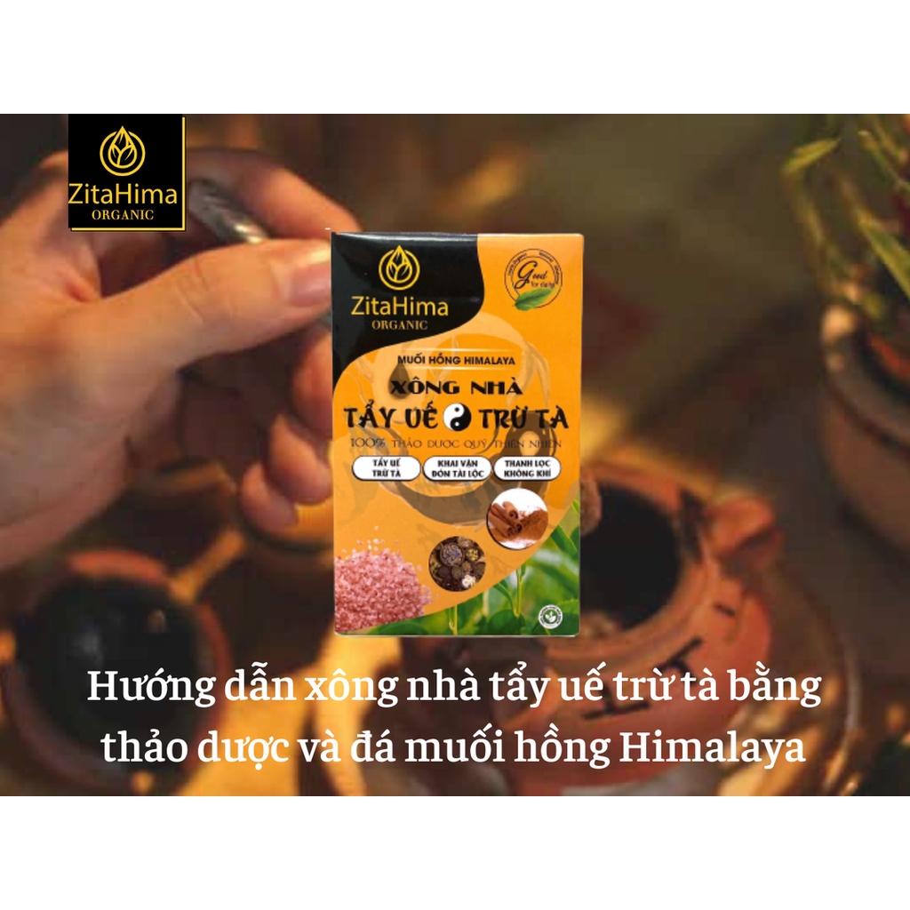 BỘ XÔNG NHÀ TẨY UẾ TRỪ TÀ BẰNG THẢO DƯỢC VÀ ĐÁ MUỐI HỒNG HIMALAYA - 11105