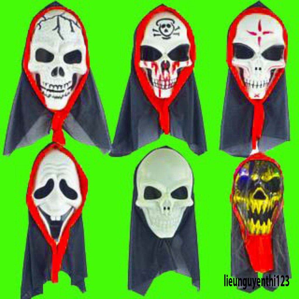 [12 mẫu]-Mặt nạ xương sọ có vải trùm đầu