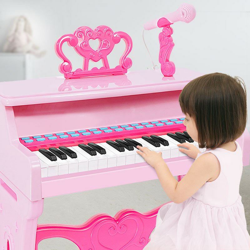 Đồ chơi đàn piano cho bé kèm ghế, mic, kết nối MP3, sạc, thu âm…