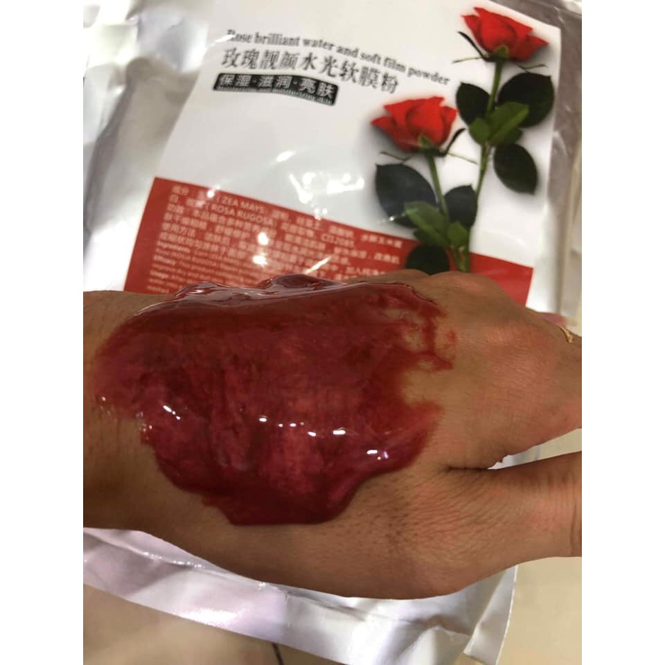 Bột Mặt Nạ Colagen Hoa Hồng Đỏ Đắp Mặt Nạ Dạng THạch Hàng Cao Cấp.