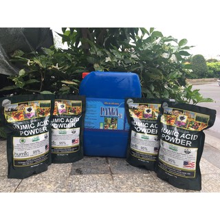 Combo 20 lít Đạm Cá và 4kg phân Humic Mỹ Acid Powder 95% (Combo phân cá hữu cơ siêu tiết kiệm)