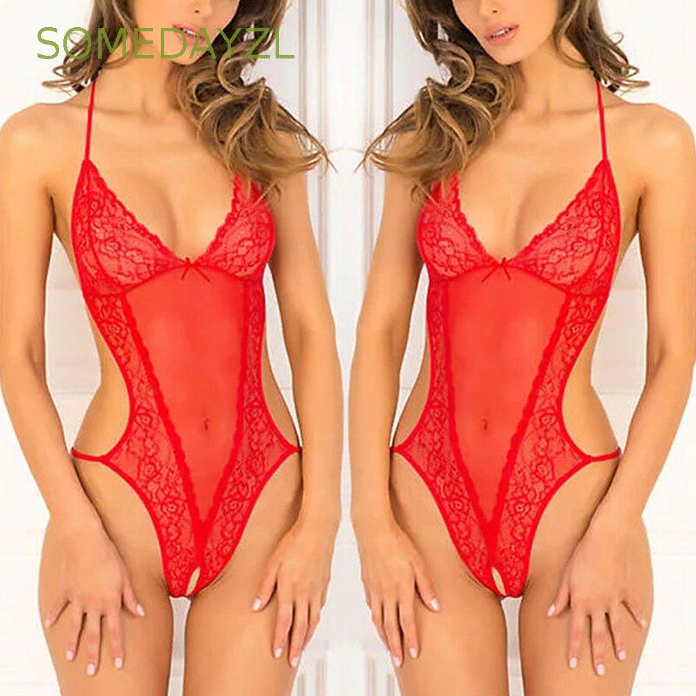 Áo liền quần phối ren kiểu dáng quyến rũ thắt lưng dành cho nữ